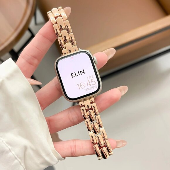 NEW Stylish Adjustable Slim Stainless iWatch Metal Band For Apple Watch Rose - Picture 1 of 6